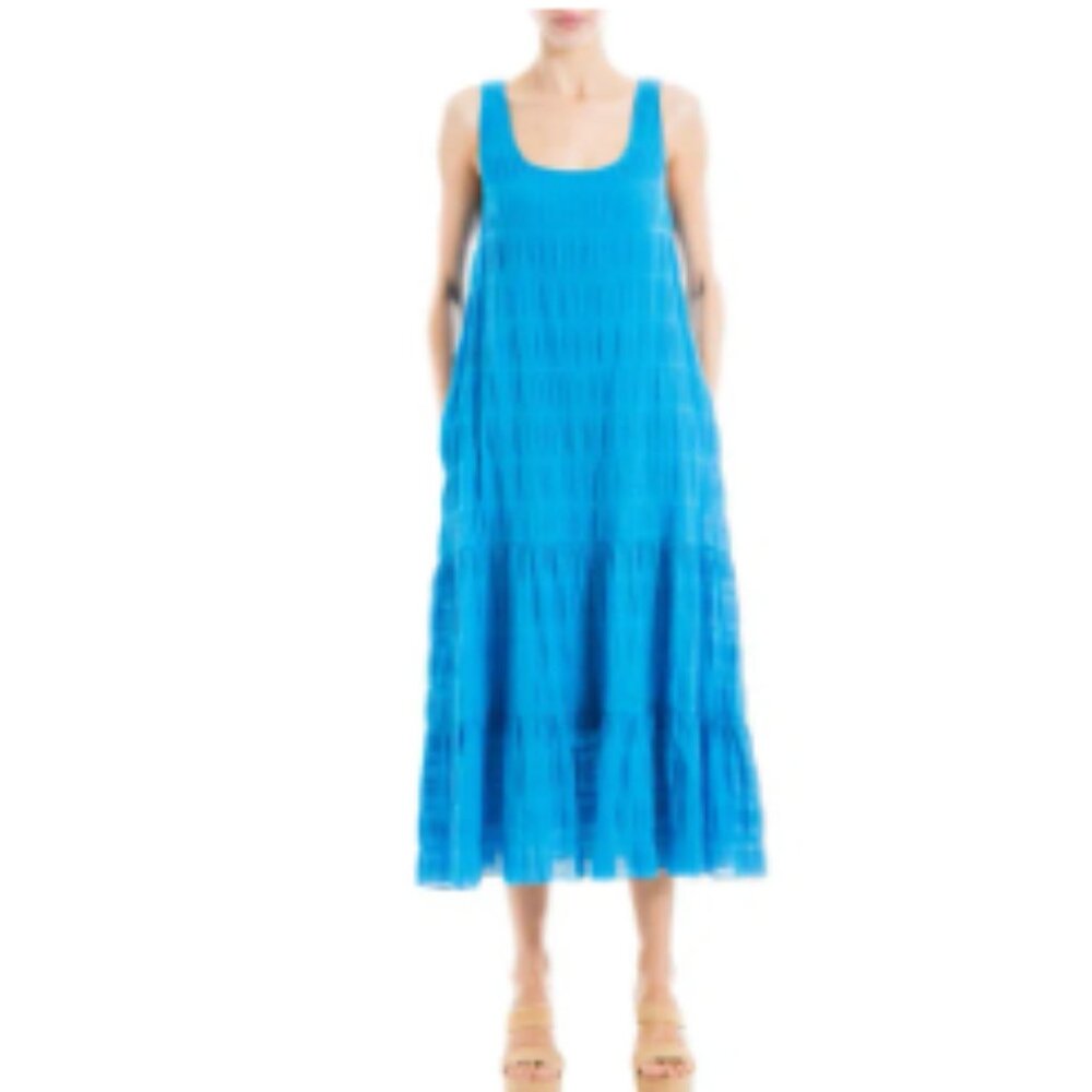 MAX STUDIO LONDON Smocked Tiered Maxi Dress